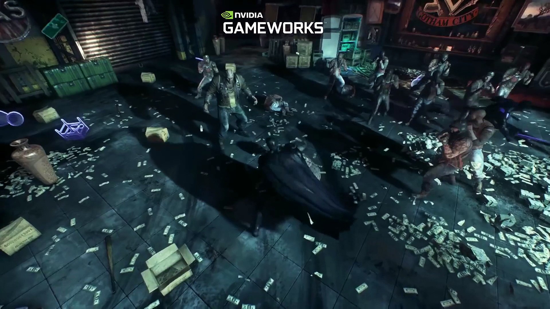 Batman: Arkham Knight is a 45GB download, check out this Nvidia GameWorks  video