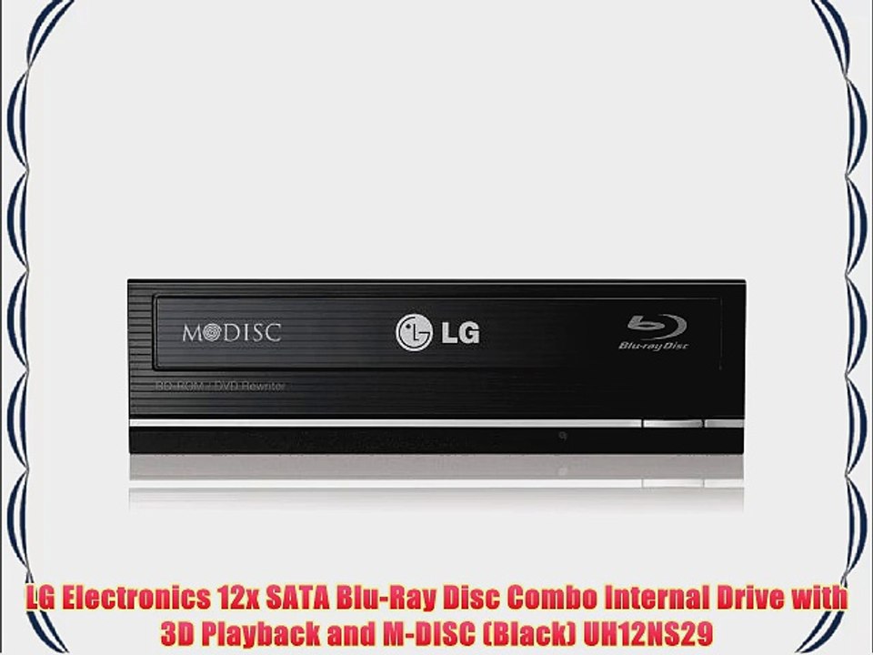 LG Electronics 12x SATA Blu-Ray Disc Combo Internal Drive with 3D Playback and M-DISC (Black)