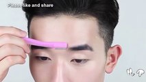 Korean Straight Brow   Step by Step | makeup style korea for man