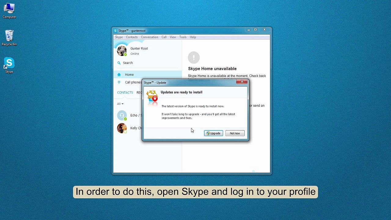 How to chat on Skype