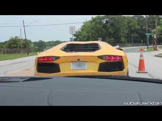 Aventador Launch Control! Plus Balboni and R8 V10 Takeoff!