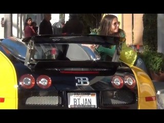 Random Girl LAYING on Bugatti Veyron by Bijan!!!