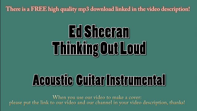 Ed Sheeran - Thinking Out Loud (Acoustic Guitar Instrumental) Karaoke
