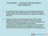 APRESENTAÇÃO DA MUTUOPREV PLANO DE BENEFICIOS II