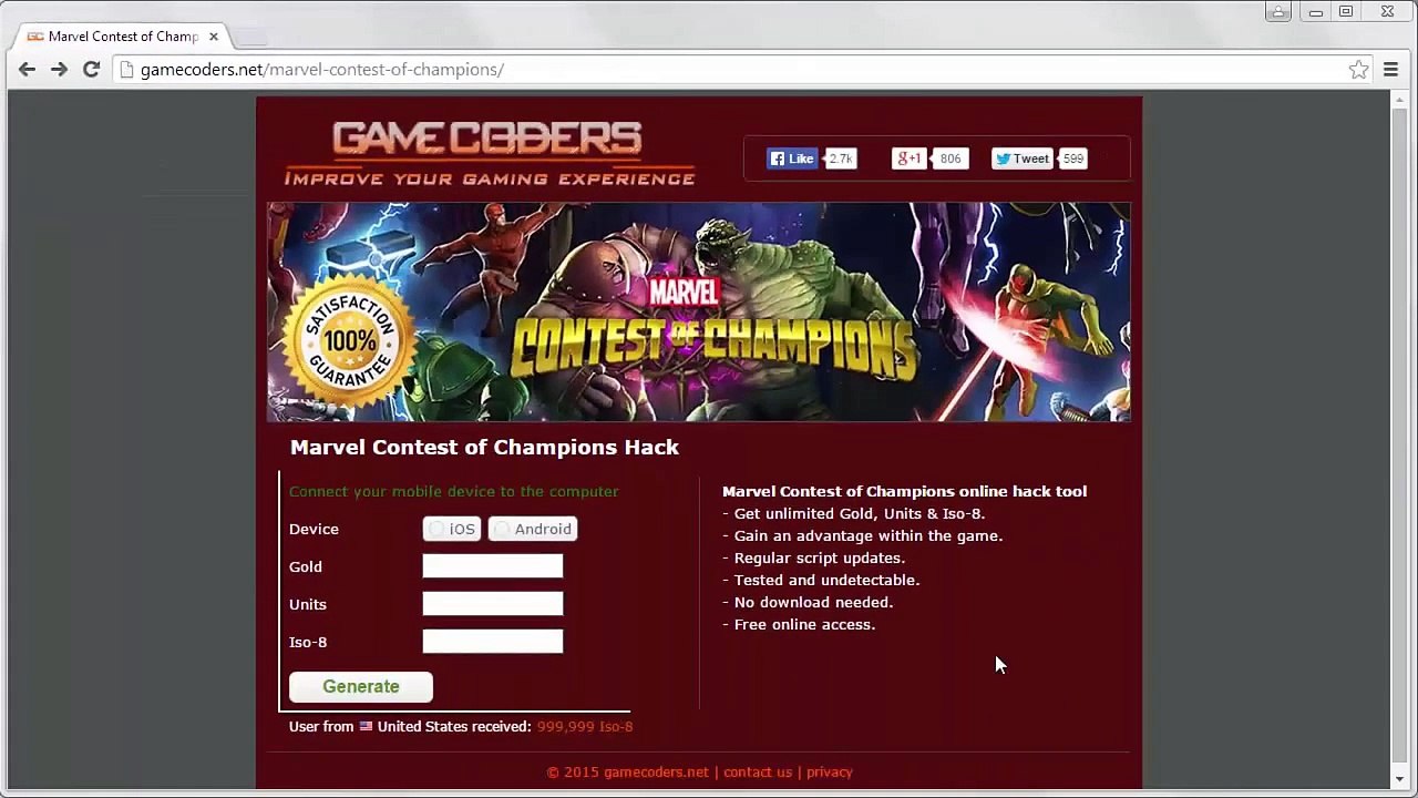 Marvel Contest of Champions Cheats Gold, Units & Iso-8