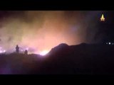 Firenze - Incendio fabbrica di legname in via San Biagio a Petriolo (10.06.15)