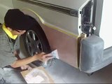 自動車板金塗装　パテ作業説明動画