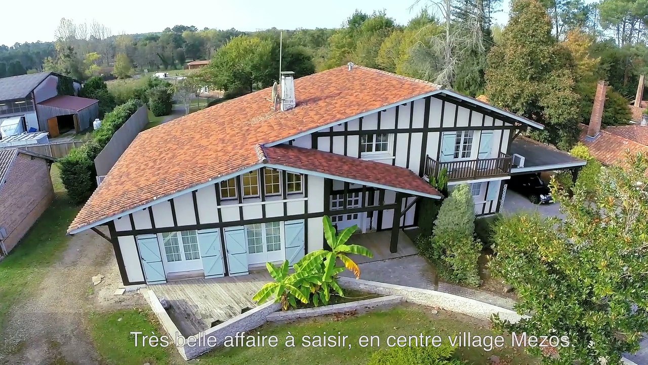 EN VENTE A MEZOS 40170 LANDES PLAGE OCEAN MAISON 5 CHAMBRES AVEC PISCINE + 2 CHALETS D'HOTES