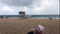 Beach Tornado Sends Bouncy House Flying