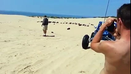 Truck Launches Off Sand Dune Like a Boss