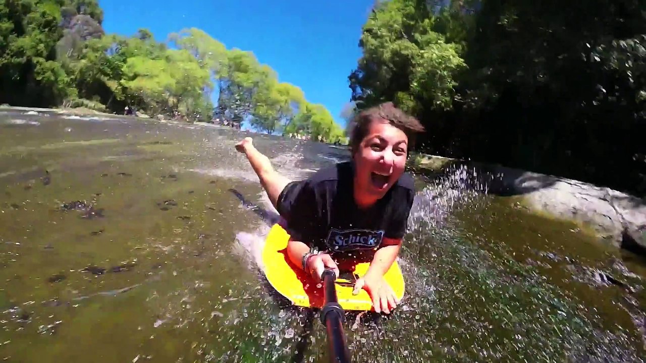 World s Most Epic Natural Waterslide with Schick Hydro! In 4K!