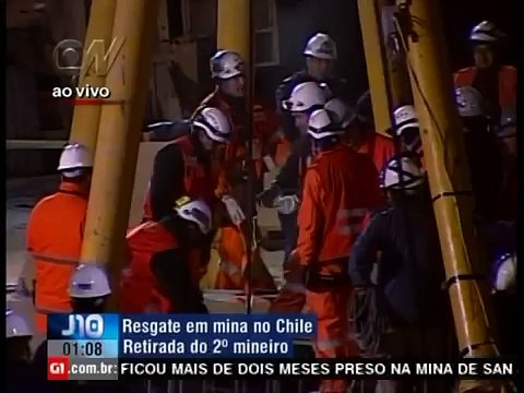 Resgate dos Mineiros no chile - saida de Mario Sepulveda Emocionante!
