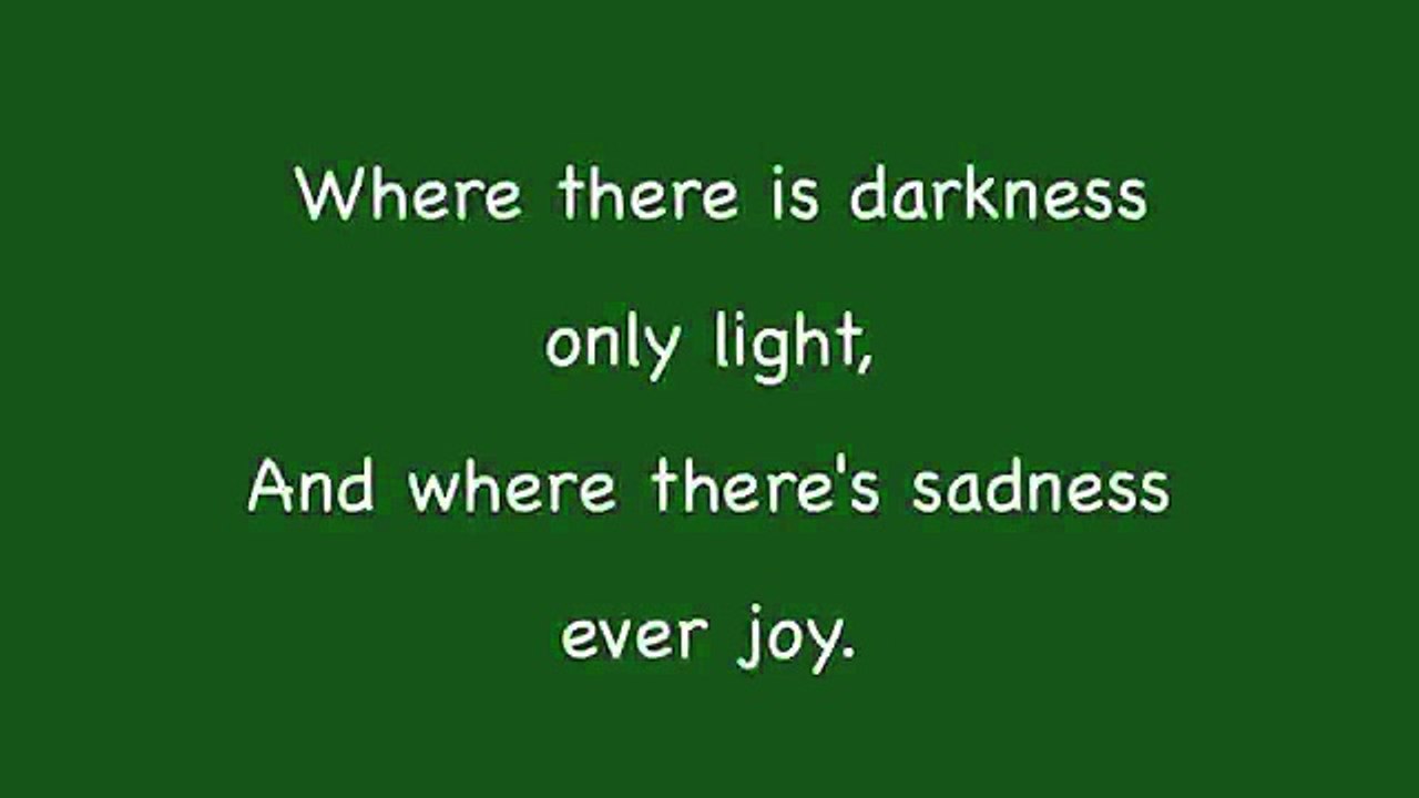 Make Me a Channel of Your Peace with Lyrics