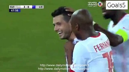 Blerim Dzemaili 2 nd Goal Switzerland 3 - 0 Liechtenstein Friendly Match 10-5-2015