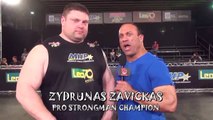 Zydrunas Zavickas After Winning 2014 Arnold Brazil Pro Strongman