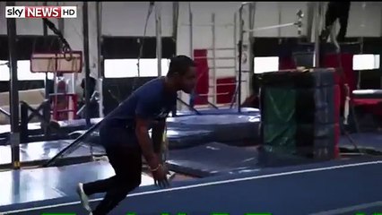 Breaking News - Gymnast Finds New Way To Get Into His Athletic Gear