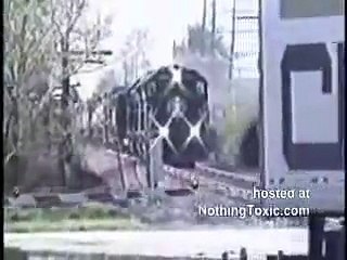 Train crashes into truck