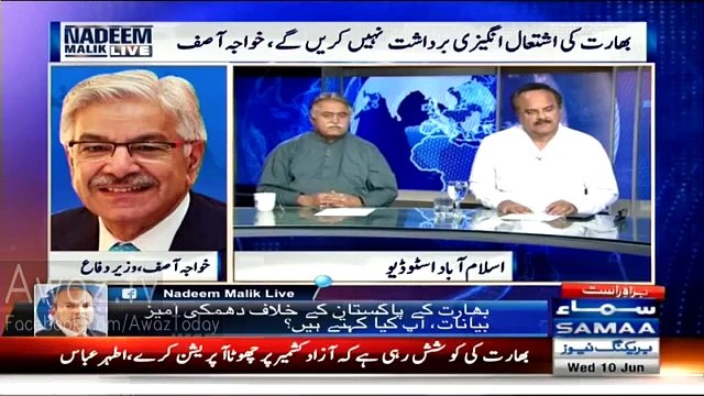 Bharat Territory Cross Kar K Dekhay Aisa Jawab De Gay Ky Woh Rotay Dhotay Ghar Wapis Jain Gey - Khawaja Asif