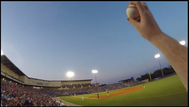 GoPro Vision: Baseball Fan Catches Line Drive Barehanded
