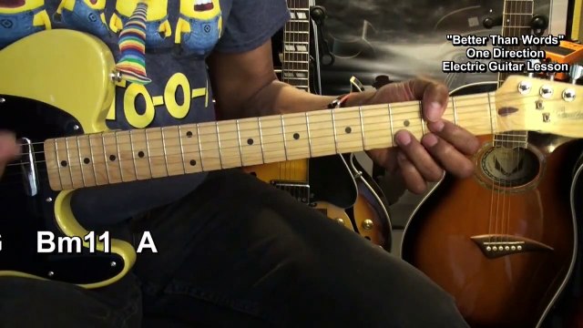 One Direction BETTER THAN WORDS Electric Guitar Lesson EricBlackmonMusicHD