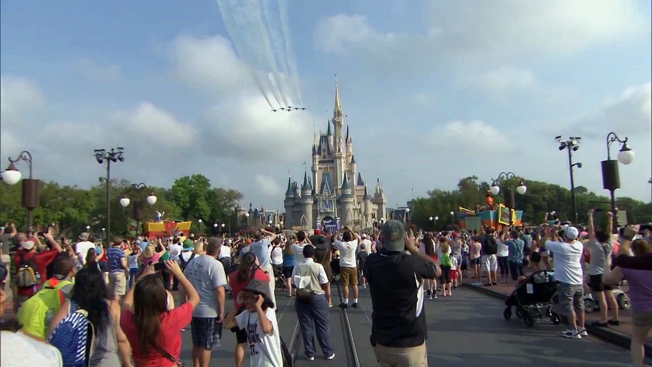 Blue Angels Fly Over Cinderella Castle at Walt Disney World