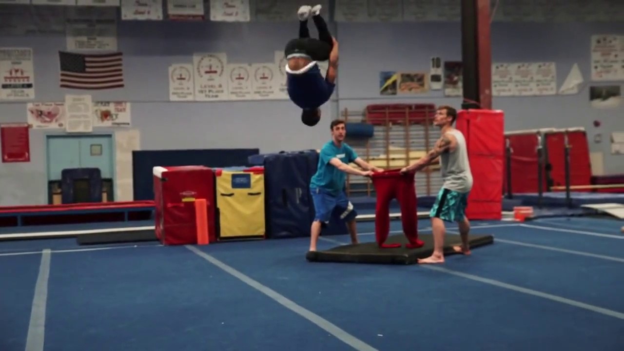 DOUBLE BACKFLIP INTO PANTS!
