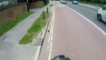 Cycist Gets Instant Karma After Cutting Into Traffic and Flipping Off Motorist