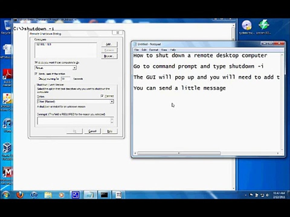 How to Remotely shutdown a Computer with Command Prompt