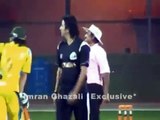 Wasim Akram Bowling After Many Years and Bowled Out