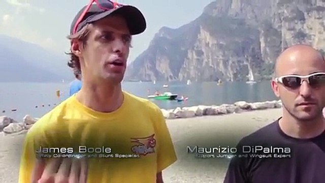 Crazy Wingsuit Flight Man Lands on Water Without Parachute