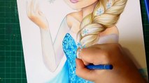 Frozen Queen Elsa - Copic Marker and colored pencils Drawing