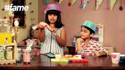 #Fame Food -​​ How to Decorate Cupcakes With Icing | Kid's Kitchen | Karma And Vivaan