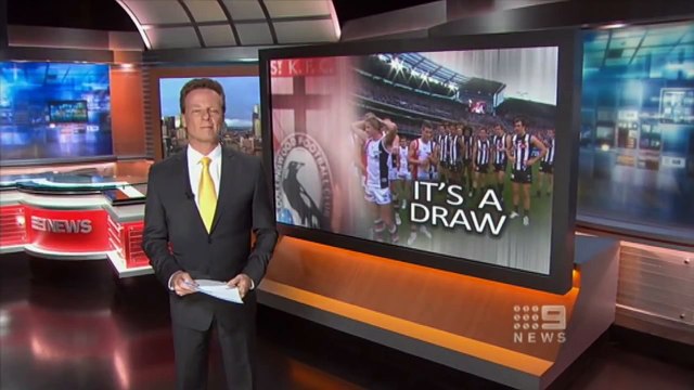 Nine News Melbourne - Collingwood and St Kilda draw - 25 September 2010