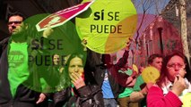 Escrache a Mª Ángeles Esteller, Jorge Fernández Diaz y Jorge Moragas, diputados del PP. Barcelona
