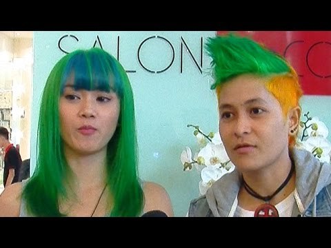 Gaya Ekstrim Rambut Mitha Dan Dara The Virgin - Hot Shot 04 Januari 2015