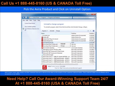 How to Uninstall Trend Avira AntiVirus ? Call on +1 888-445-8160 for Instant Help