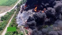 Ukrayna’daki dev yangın havadan böyle görüntülendi