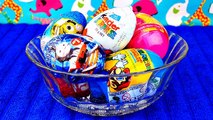Play Doh Surprise Rainbow Dippin Dots Shopkins Minions Cars 2 Surprise Eggs by StrawberryJ