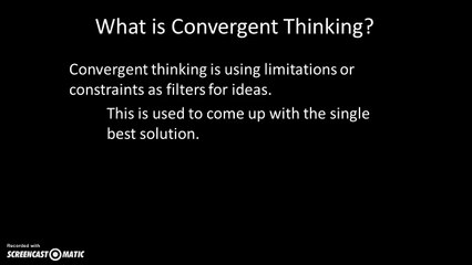 4.2 Divergent and Convergent Thinking
