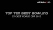Top 10 best bowling performances at the Cricket World Cup 2015 - Cricket World TV
