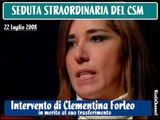 Intervento di Clementina Forleo al CSM sul suo trasferimento (22-7-08)