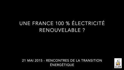 Vers un mix électrique 100 % renouvelables en 2050 (Ademe)