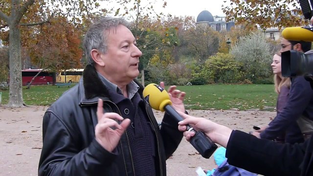 Interview Marc Giraud lors de la manifestation anti-loup des éleveurs à Paris le 27-11-2014