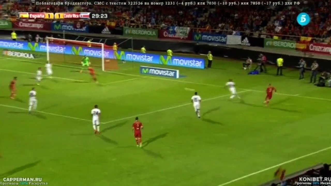 Cesc Fàbregas Goal - Spain vs Costa Rica 2-1 ( Friendly Match ) 2015 HD