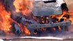 Beelden: Bedrijfsbusje gaat in vlammen op in Blauwestad - RTV Noord