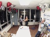 Proposed to my high school sweet heart on her last chemo session
