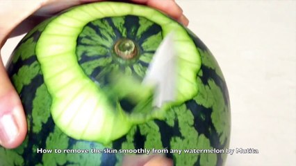 Best Way How To Remove And Smooth Watermelon Skin - Carving Tips Lesson 5 By Mutita Art Of Fruit