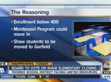 Board to vote on Shaw Elementary School closing