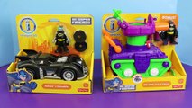 Batman Batmobile vs The Joker Tank Imaginext Toy Review Joker Attacks Batman by ToysReviewToys