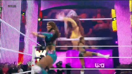 Eve Torres, Kaitlyn and Layla vs Alicia Fox, Beth Phoenix and Natalya WWE Raw 9/10/12